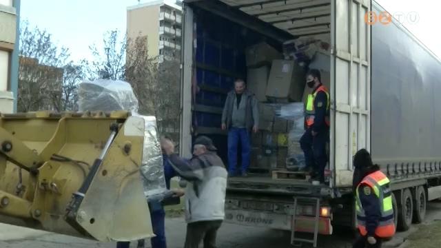 Adomnyokkal teli kamion indult tnak a fldrengs sjtotta Horvtorszgba
