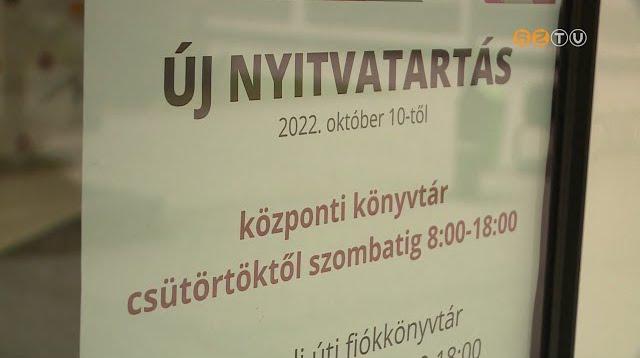 Tbb mint egy hnapja tli nyitva tartsi rendben mkdik a Berzsenyi Dniel Knyvtr