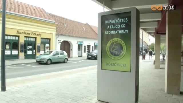 Digitális hirdetőtáblákon köszönti a város a kupagyőztes szombathelyi kosárlabdacsapatot Digitális hirdetőtáblákon köszönti a város a kupagyőztes szombathelyi kosárlabdacsapatot