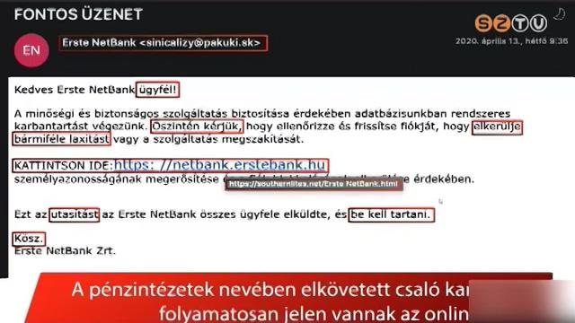 Adathalász csalók az interneten Adathalász csalók az interneten