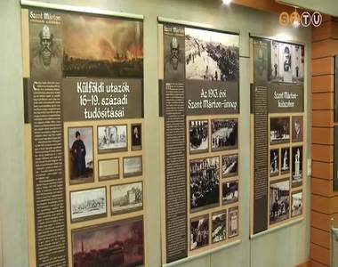 A nemr�g bez�rt lev�lt�ri ki�ll�t�s 15 tabl�n foglalta �ssze Szent M�rton eml�kezet�t