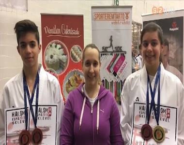 N�gy szombathelyi karate �rem a Halom Kup�r�l