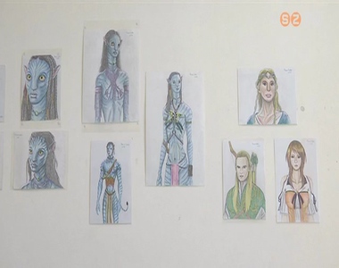 Autista k�pz�m�v�sz munk�ib�l ny�lt ki�ll�t�s