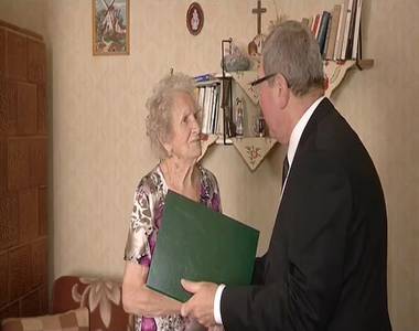 Tömő Józsefné köszöntése Tömő Józsefné köszöntése