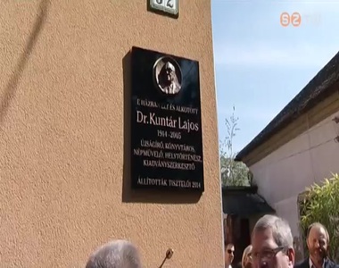 Kuntár Lajos emléktábla Kuntár Lajos emléktábla