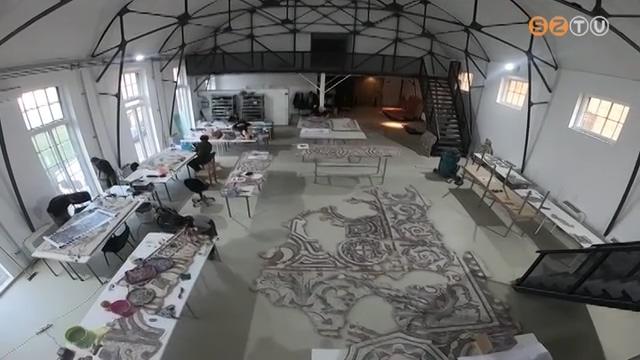 Megmeneklt a pusztulstl a Romkert mozaikja