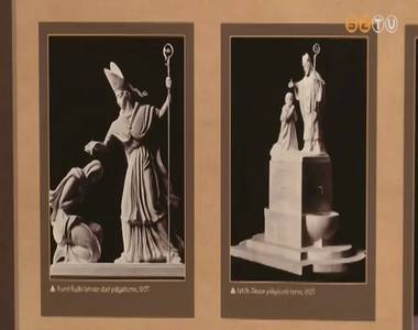 A Szent M�rton k�tszobor tervei