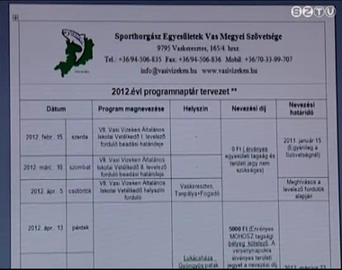 Elk�sz�lt a Vas Megyei Horg�sz Sz�vets�g 2012-es esem�nynapt�ra