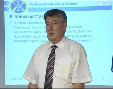 Újabb 4 évig Kovács Vince lesz a Vas Megyei Kereskedelmi- és Iparkamara elnöke Újabb 4 évig Kovács Vince lesz a Vas Megyei Kereskedelmi- és Iparkamara elnöke