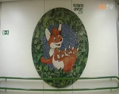 Premontreisek mozaikja a k�rh�zban