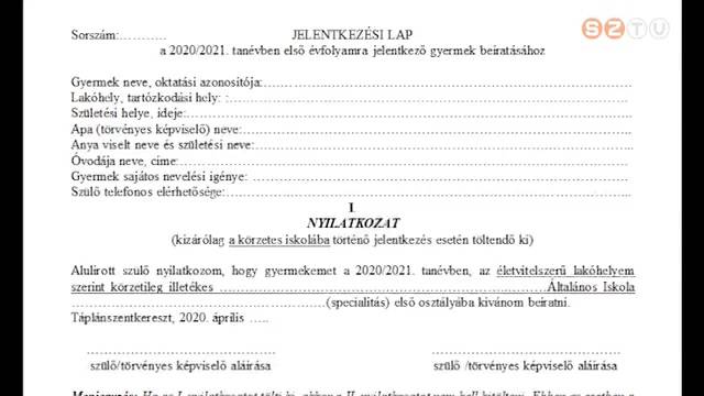 Online beiratkozás az iskolákban, óvodákban