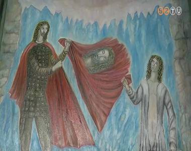 Bekay Nagy Maya köpenymegosztásos festménye Bekay Nagy Maya köpenymegosztásos festménye