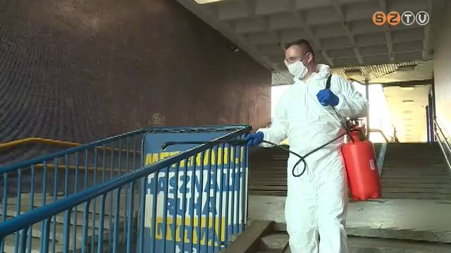 Fertőtlenítették a Domus üzletközpontot Fertőtlenítették a Domus üzletközpontot