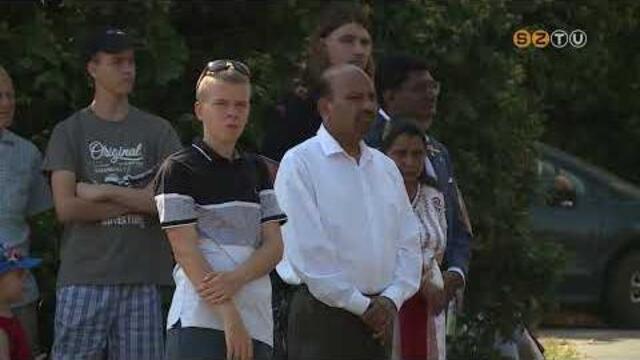 A Klvria alatt, Szent Istvn szobrnl gylekeztek az nneplk augusztus 20-n