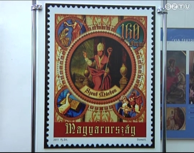 Szent Márton-bélyeg és Fő téri várostorony mozaik